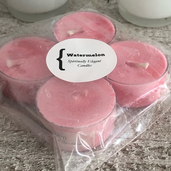 Watermelon Soy Tealights - Set of 4 - Picture 2 of 5